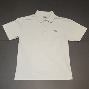 Lacoste Sport Off White Polo with Green Crocodile Logo